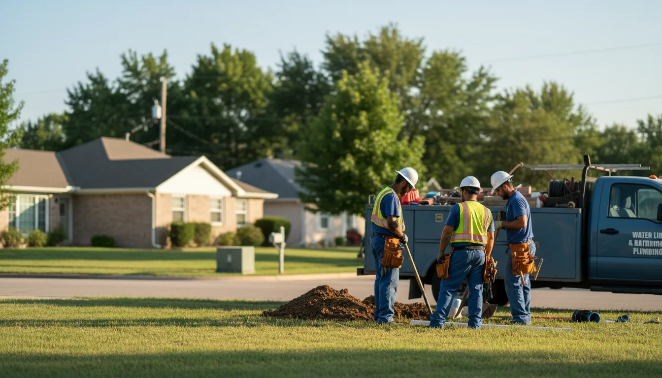 Residential water line and bathroom plumbing service in Brooksville, KY